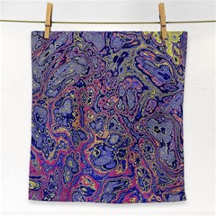 Colorful Marbled Paint Texture Face Towel by SpinnyChairDesigns