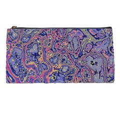 Colorful Marbled Paint Texture Pencil Case by SpinnyChairDesigns