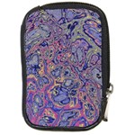 Colorful Marbled Paint Texture Compact Camera Leather Case Front