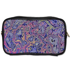 Colorful Marbled Paint Texture Toiletries Bag (two Sides) by SpinnyChairDesigns