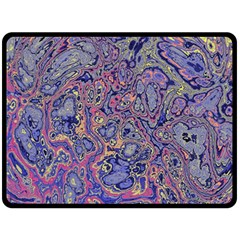 Colorful Marbled Paint Texture Fleece Blanket (large)  by SpinnyChairDesigns