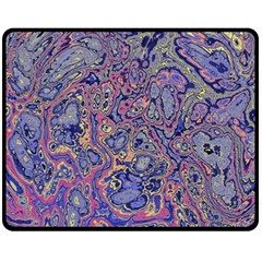 Colorful Marbled Paint Texture Fleece Blanket (medium)  by SpinnyChairDesigns