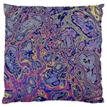 Colorful Marbled Paint Texture Large Cushion Case (Two Sides) Back