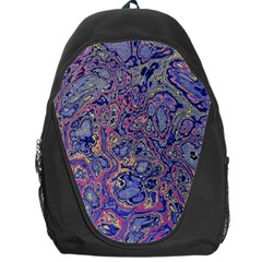 Colorful Marbled Paint Texture Backpack Bag