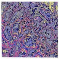 Colorful Marbled Paint Texture Wooden Puzzle Square by SpinnyChairDesigns