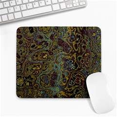 Dark Brown Gold Abstract Marble Texture Large Mousepads by SpinnyChairDesigns