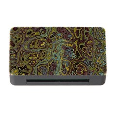 Dark Brown Gold Abstract Marble Texture Memory Card Reader With Cf by SpinnyChairDesigns