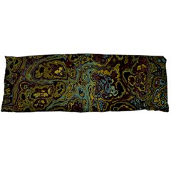 Dark Brown Gold Abstract Marble Texture Body Pillow Case Dakimakura (two Sides) by SpinnyChairDesigns