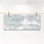 Mint Cream and White Intricate Swirl Spiral Hand Towel Front