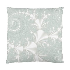 Mint Cream And White Intricate Swirl Spiral Standard Cushion Case (one Side) by SpinnyChairDesigns