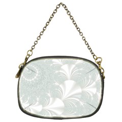 Mint Cream And White Intricate Swirl Spiral Chain Purse (two Sides) by SpinnyChairDesigns