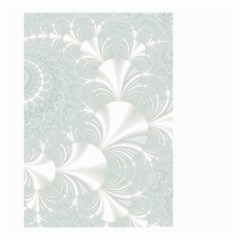 Mint Cream And White Intricate Swirl Spiral Small Garden Flag (two Sides) by SpinnyChairDesigns