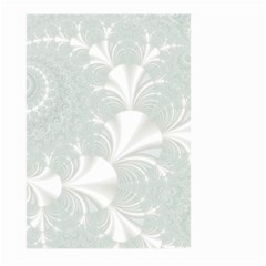 Mint Cream And White Intricate Swirl Spiral Large Garden Flag (two Sides) by SpinnyChairDesigns