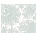 Mint Cream and White Intricate Swirl Spiral Double Sided Flano Blanket (Small)  50 x40  Blanket Back