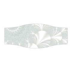 Mint Cream And White Intricate Swirl Spiral Stretchable Headband by SpinnyChairDesigns