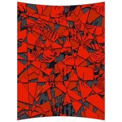 Red Grey Abstract Grunge Pattern Back Support Cushion by SpinnyChairDesigns