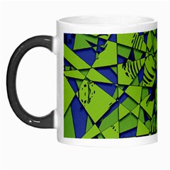 Green Blue Abstract Grunge Pattern Morph Mugs by SpinnyChairDesigns