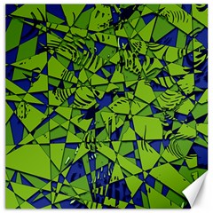 Green Blue Abstract Grunge Pattern Canvas 20  X 20  by SpinnyChairDesigns