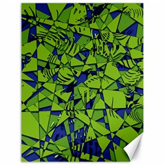 Green Blue Abstract Grunge Pattern Canvas 18  X 24  by SpinnyChairDesigns