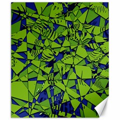 Green Blue Abstract Grunge Pattern Canvas 20  X 24  by SpinnyChairDesigns