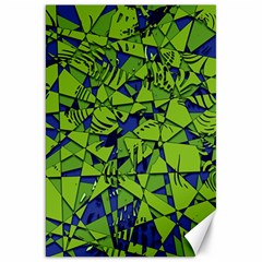 Green Blue Abstract Grunge Pattern Canvas 20  X 30  by SpinnyChairDesigns