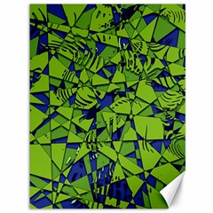 Green Blue Abstract Grunge Pattern Canvas 36  X 48  by SpinnyChairDesigns