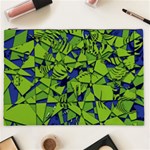 Green Blue Abstract Grunge Pattern Cosmetic Bag (XXL) Front