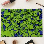 Green Blue Abstract Grunge Pattern Cosmetic Bag (XXL) Back