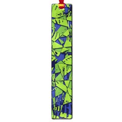 Green Blue Abstract Grunge Pattern Large Book Marks by SpinnyChairDesigns