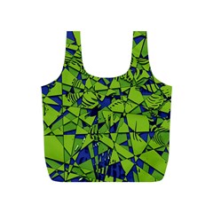 Green Blue Abstract Grunge Pattern Full Print Recycle Bag (s) by SpinnyChairDesigns