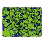 Green Blue Abstract Grunge Pattern Double Sided Flano Blanket (Mini)  35 x27  Blanket Front