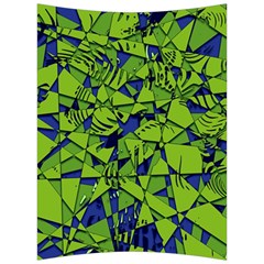 Green Blue Abstract Grunge Pattern Back Support Cushion by SpinnyChairDesigns