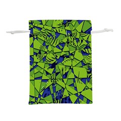 Green Blue Abstract Grunge Pattern Lightweight Drawstring Pouch (m) by SpinnyChairDesigns