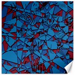 Red Blue Abstract Grunge Pattern Canvas 16  x 16  15.2 x15.41  Canvas - 1