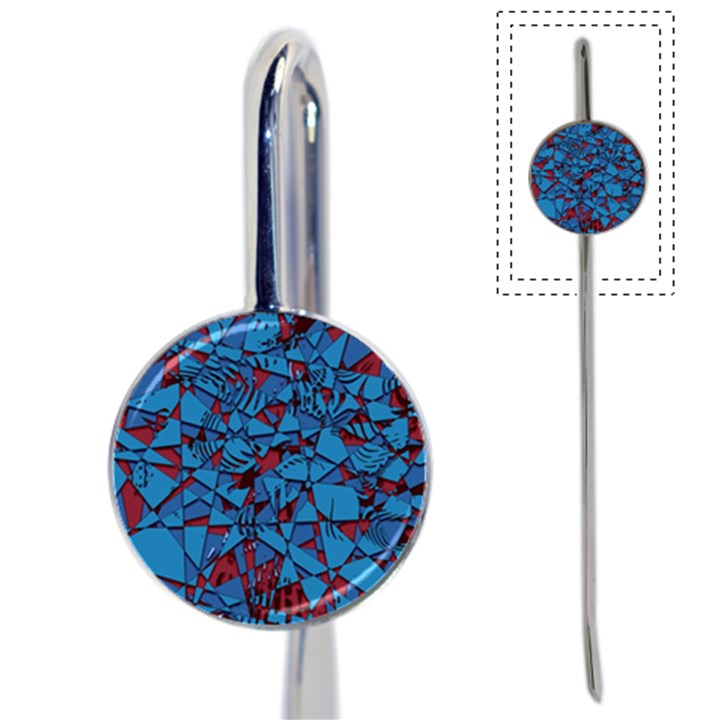 Red Blue Abstract Grunge Pattern Book Mark