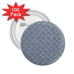 Grey Diamond Plate Metal Texture 2 25  Buttons (100 Pack)  by SpinnyChairDesigns