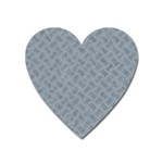 Grey Diamond Plate Metal Texture Heart Magnet Front