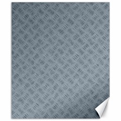 Grey Diamond Plate Metal Texture Canvas 8  X 10  by SpinnyChairDesigns