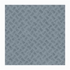 Grey Diamond Plate Metal Texture Medium Glasses Cloth (2 Sides) by SpinnyChairDesigns