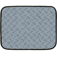 Grey Diamond Plate Metal Texture Fleece Blanket (mini) by SpinnyChairDesigns