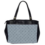 Grey Diamond Plate Metal Texture Oversize Office Handbag (2 Sides) Back