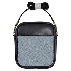 Grey Diamond Plate Metal Texture Girls Sling Bag