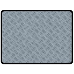 Grey Diamond Plate Metal Texture Fleece Blanket (large)  by SpinnyChairDesigns