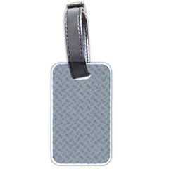 Grey Diamond Plate Metal Texture Luggage Tag (two Sides) by SpinnyChairDesigns