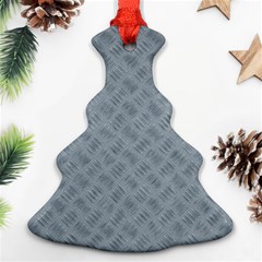 Grey Diamond Plate Metal Texture Ornament (christmas Tree) 