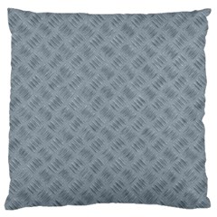 Grey Diamond Plate Metal Texture Standard Flano Cushion Case (one Side) by SpinnyChairDesigns