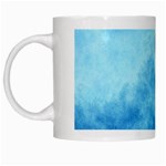 Abstract Sky Blue Texture White Mugs Left