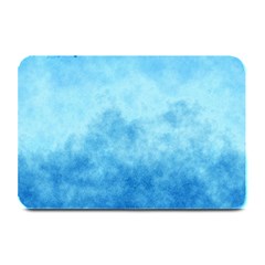 Abstract Sky Blue Texture Plate Mats by SpinnyChairDesigns