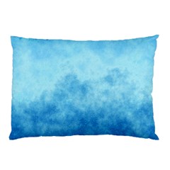 Abstract Sky Blue Texture Pillow Case by SpinnyChairDesigns