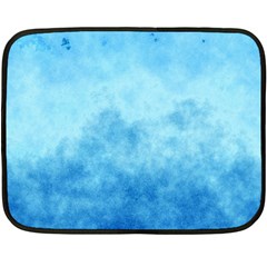 Abstract Sky Blue Texture Fleece Blanket (mini) by SpinnyChairDesigns